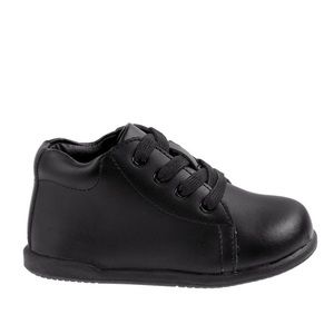 Smart Step Toddler’s Medium Width Lace Up Walking Shoe Black 4